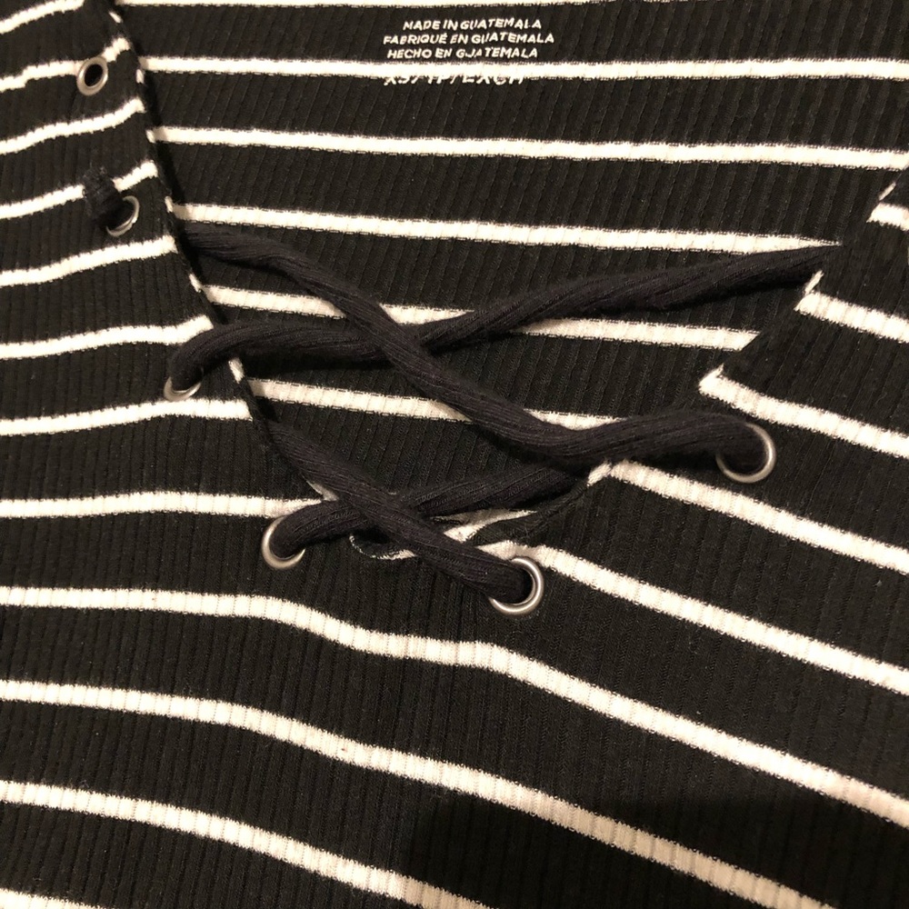 💜 2 for $12 American Eagle Strappy Striped Top - Picture 2 of 4